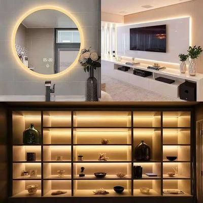 مصابيح LED مرنة 600 وحدات مصابيح LED مضادة للماء 12 فولت مصابيح LED مضادة للماء حزمة من 16.4ft / 5m لعطلة منزل الحفلة داخل والخارج ديكور مضاد للماء أبيض 1 حزمة