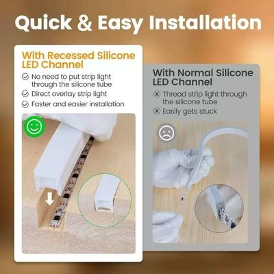 DIY Decoration Rgb Neon Strip Light Tubes Custom 12v 24v SFFlexible Neon Strip Light For Holiday Decoration السيليكون IP67 مضاد للماء ضوء النيون الخارجي