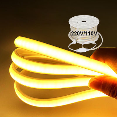 110V 220V مضاد للماء COB شريط ضوء LED مع الغراء PVC قابلة للتخصيص الأزرق / الثلج الأزرق / الأبيض / الأخضر / الأرجواني / الذهبي / الوردي