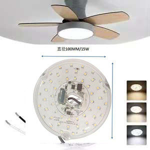 Dia100mm Round Pcb Board 12w 15w AC 110V 120V 230V 3.93' Retrofit Light Kit For Ceiling Flush Light سقف مروحة ضوء استبدال لوحة PCB 15W 90 قابل للتخفيف