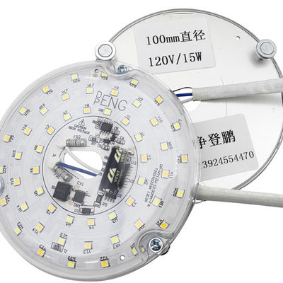 محرك ضوء LED 15W 100MM لغرفة الطعام 120 فولت مجموعة إعادة تجهيز لوحة مروحة السقف مع وحدات DOB
