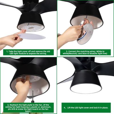 محرك ضوء LED 15W 100MM لغرفة الطعام 120 فولت مجموعة إعادة تجهيز لوحة مروحة السقف مع وحدات DOB