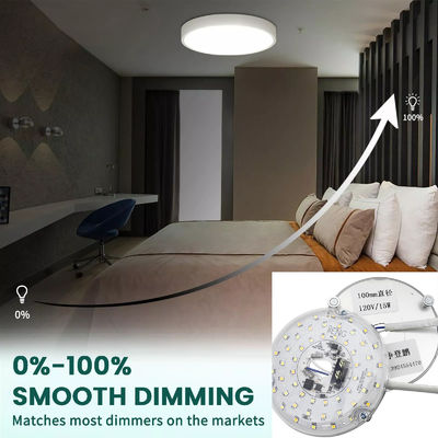 محرك ضوء LED 15W 100MM لغرفة الطعام 120 فولت مجموعة إعادة تجهيز لوحة مروحة السقف مع وحدات DOB