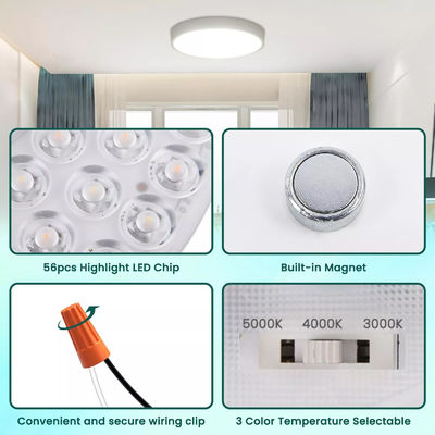 5CCT 18W / 24W DIP Switch المروحة الضوئية السقفية مع قوة الساحرة استبدال وحدات LED 120V المروحة السقفية لوحة تعديل المجموعة مع وحدات DOB