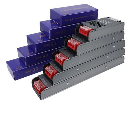 إمدادات الطاقة الرقيقة للغاية 12V / 24V 60W 100W 150W محرك LED التبديل إمدادات الطاقة لقطاع LED الخفيفة صندوق القصدير