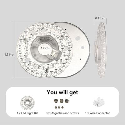4.92 ‬ مصباح السقف العالمي المروحة LED Light استبدال لمروحة السقف فلش ضوء السقف ، 18W 3CCT 3000K 4000K 6000K 1500LM CRI90 حل بأسعار معقولة قابلة للتخفيف لـ Hampton Bay Harbor Breeze Hunter