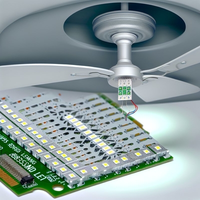 استبدال مصباح مروحة السقف LED - لوحة ألومنيوم PCB، 2835SMD LED، 3000K