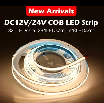 COB الشريط الضوء السيارة LED الشريط الضوء 320led 384led 480led 528led 768leds RGB COB LED الشريط الضوء لملف الألومنيوم